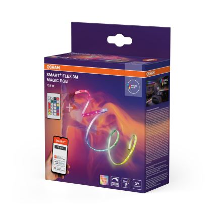 Osram - LED RGB ruban dimmable SMART+ MAGIC FLEX 3m LED/15,5W/230V Wi-Fi + télécommande