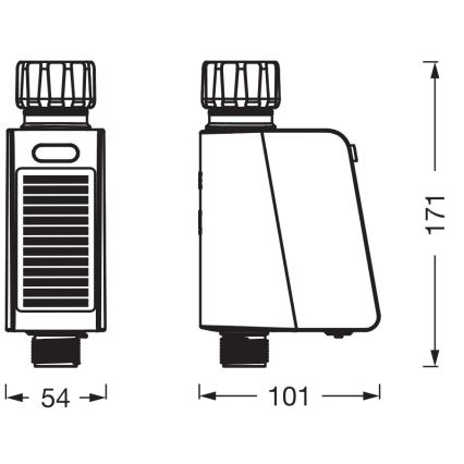 Osram - Bewateringsventiel met zonnepaneel SMART+ IP55 Wi-Fi