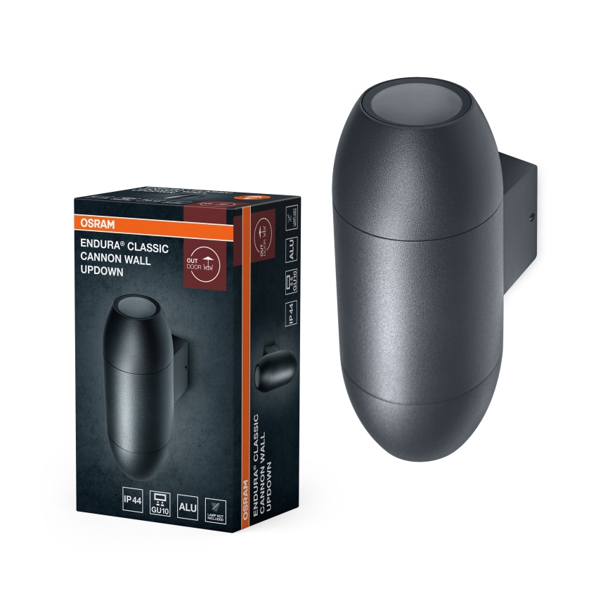 Osram - Buitenwandlamp CANNON 2xGU10/35W/230V IP44 antraciet