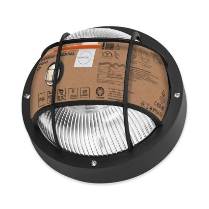 Osram - Buitenwandarmatuur BULKHEAD 1xE27/10W/230V Ø 19 cm IP54 zwart
