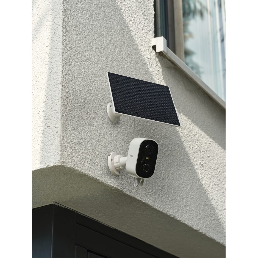 Osram - Caméra solaire intelligente avec capteur 2K SMART+, 5 V, batterie 5200 mAh, IP66, Wi‑Fi