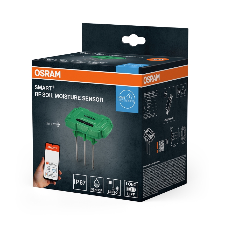 Osram - Capteur d'humidité et de température du sol SMART+ 3xAAA IP67 Wi-Fi