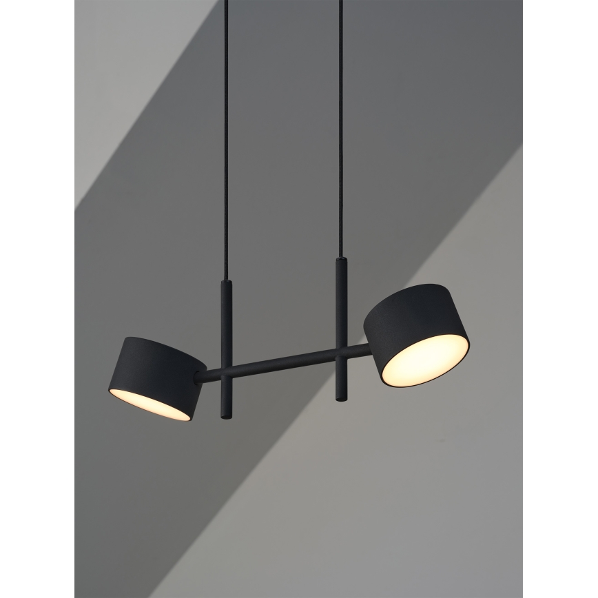 Osram - Dimbare LED-hanglamp aan kabel DECOR KYOTO 2xLED/10W/230V CRI 90 zwart