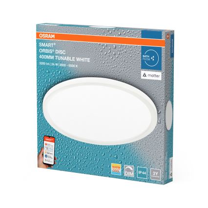 Osram - Dimbare LED-plafondlamp voor de badkamer SMART+ DISC LED/24W/230V 3000-6500K IP44 Wi-Fi
