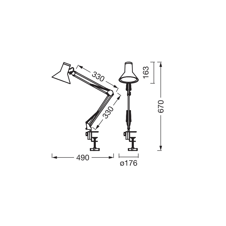 Osram - Dimbare LED-bureaulamp met klem OFFICE LINE LED/9W/230V 3000K wit