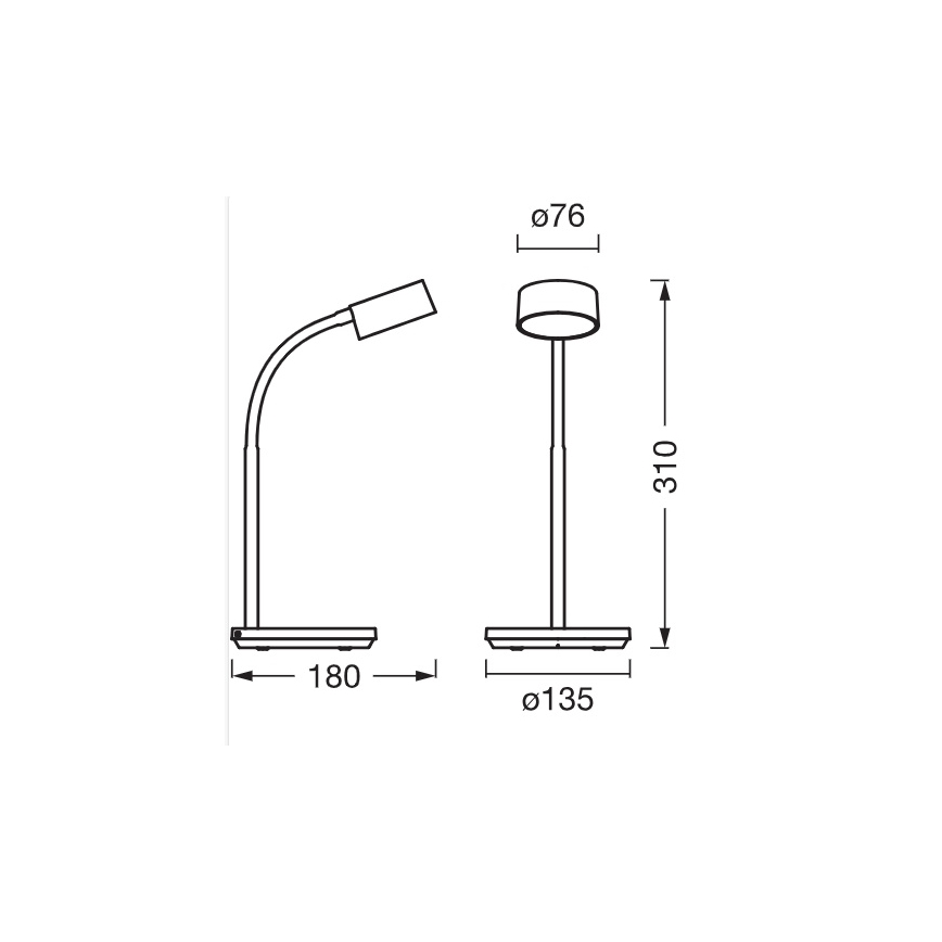 Osram - dimbare LED-bureaulamp OFFICE LINE LED/4,8W/230V 3000/4000/6500K zwart