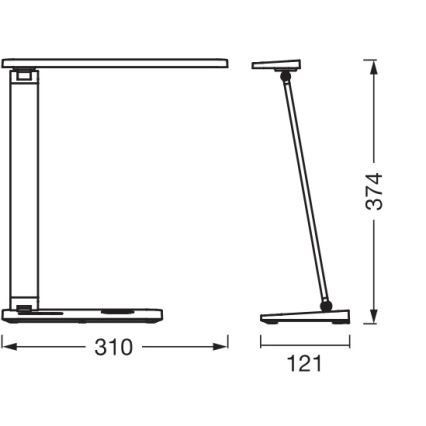 Osram - dimbare LED-bureaulamp OFFICE LINE LED/7W/230V 3000/4000/6500K zwart