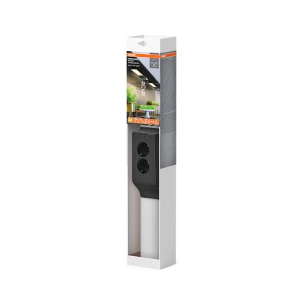 Osram - Dimbare LED-onderbouwlamp met stopcontacten UNDERCABINET LED/10W/230V 3000K 54,8 cm zwart