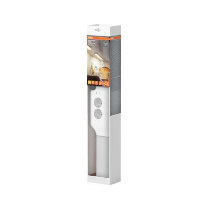 Osram - Dimbaar LED-onderbouwarmatuur met geïntegreerde stopcontacten UNDERCABINET LED/10W/230V 3000K 54,8 cm wit