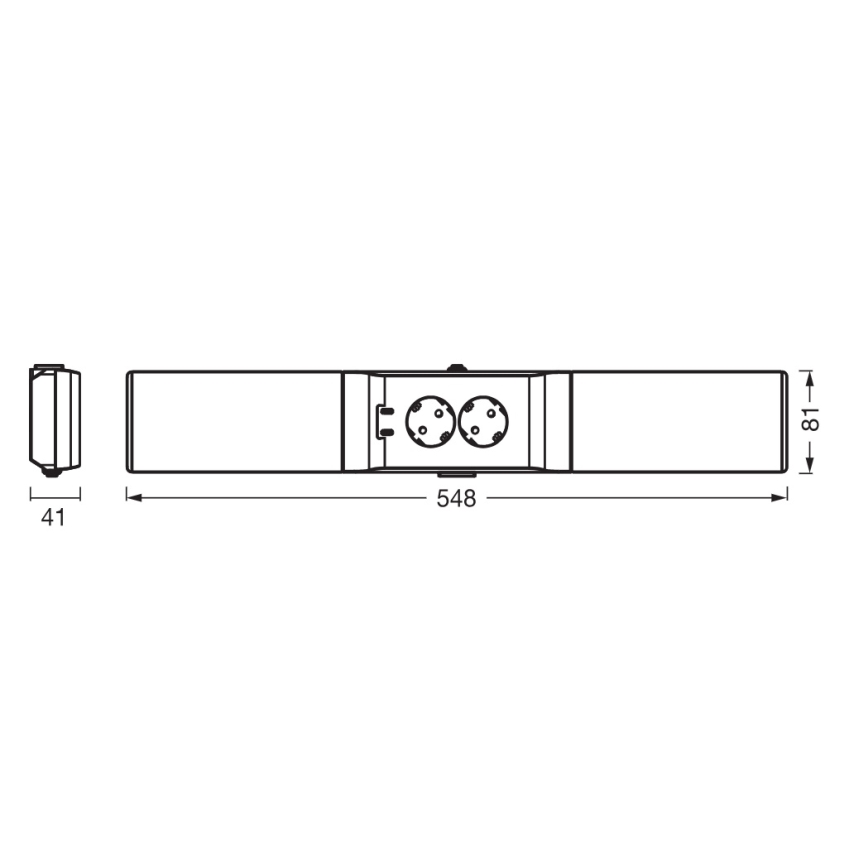 Osram - Dimbaar LED-onderbouwarmatuur met geïntegreerde stopcontacten UNDERCABINET LED/10W/230V 3000K 54,8 cm wit