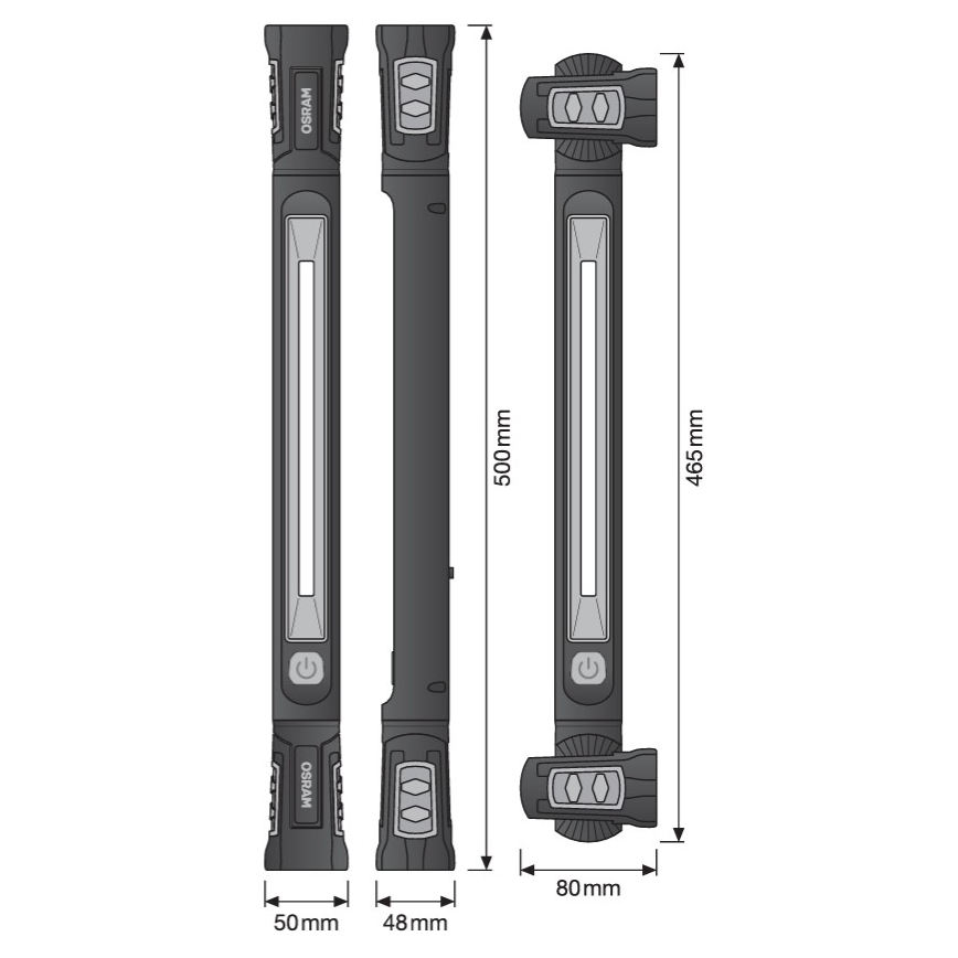 Osram - dimbare oplaadbare LED-zaklamp LEDINSPECT UTILITY1000 LED/19W/7,4V
