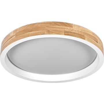 Osram - dimbare LED-plafondlamp MARIANO LED/24W/230V Ø 41 cm eiken/wit