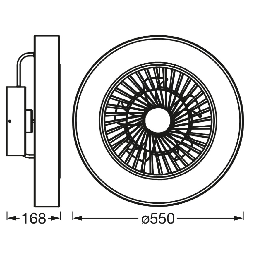 Osram - SMART+ dimbare LED-plafondlamp met ventilator LED/78W/230V 3000-6500K Wi-Fi + afstandsbediening