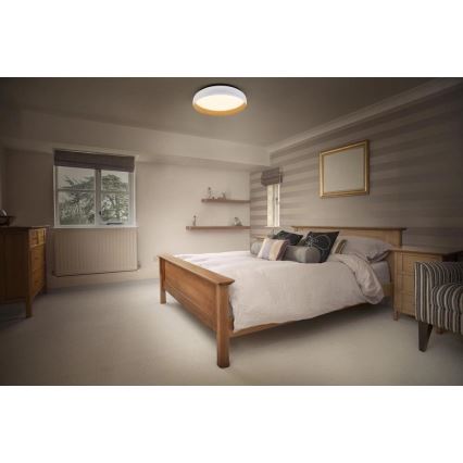 Osram - Dimbare LED-plafondlamp ORBIS LIVIA LED/36W/230V Ø 52 cm wit/bruin