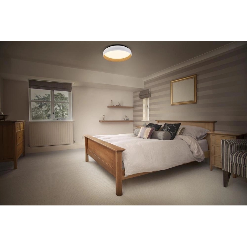 Osram - Dimbare LED-plafondlamp ORBIS LIVIA LED/36W/230V Ø 52 cm wit/bruin