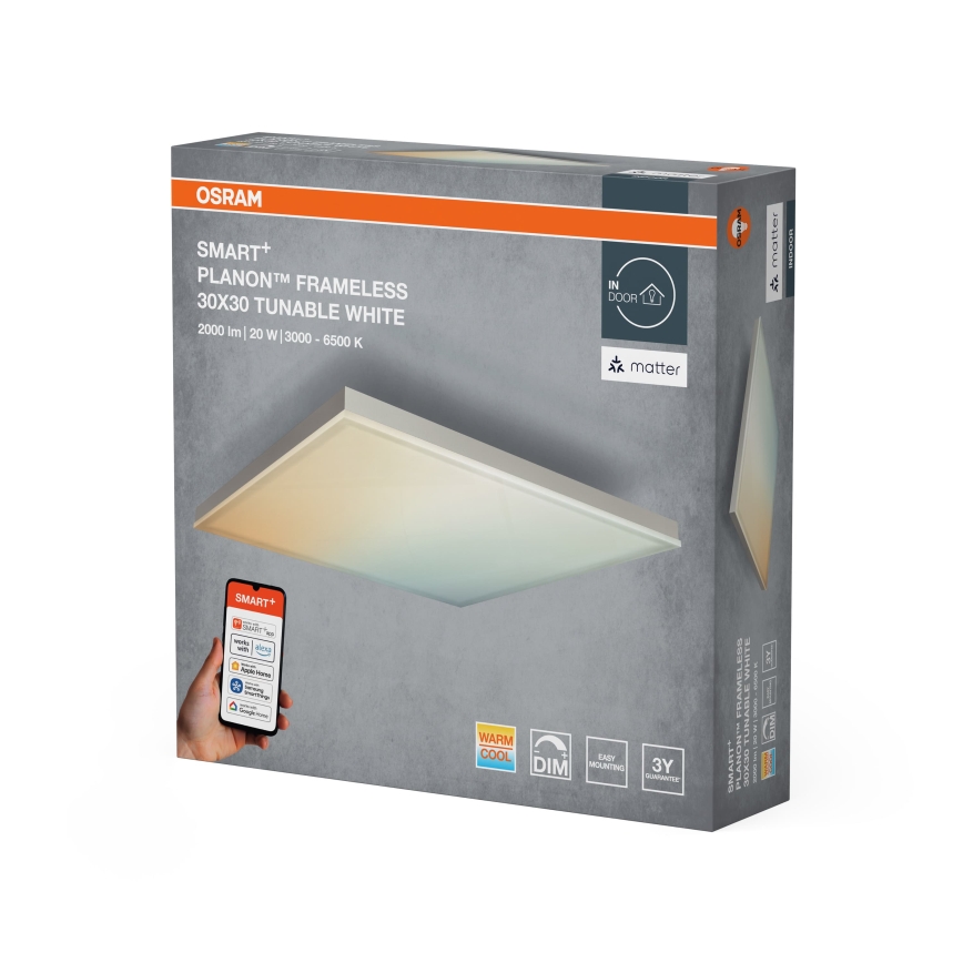 Osram - Dimbare LED-plafondlamp SMART+ FRAMELESS LED/20W/230V 3000-6500K 30x30 cm Wi-Fi