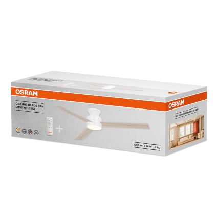 Osram - Dimbare LED-plafondventilator BLADE LED/18W/230V 3000/4000/6000K + afstandsbediening