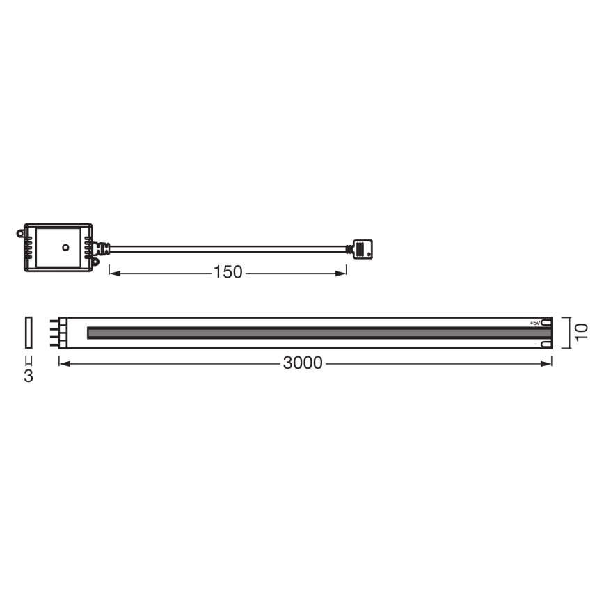 Osram - Dimbare LED-strip SMART+ COB 3m LED/14W/230V 2700-6500K Wi-Fi