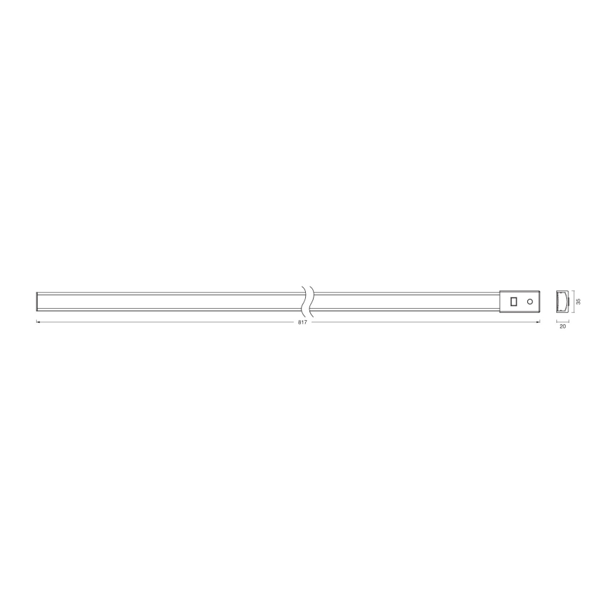 Osram - Dimbare LED-onderbouwarmatuur met bewegingssensor BATTEN LED/11W/230V 2700/4000/6500K 81,7 cm wit