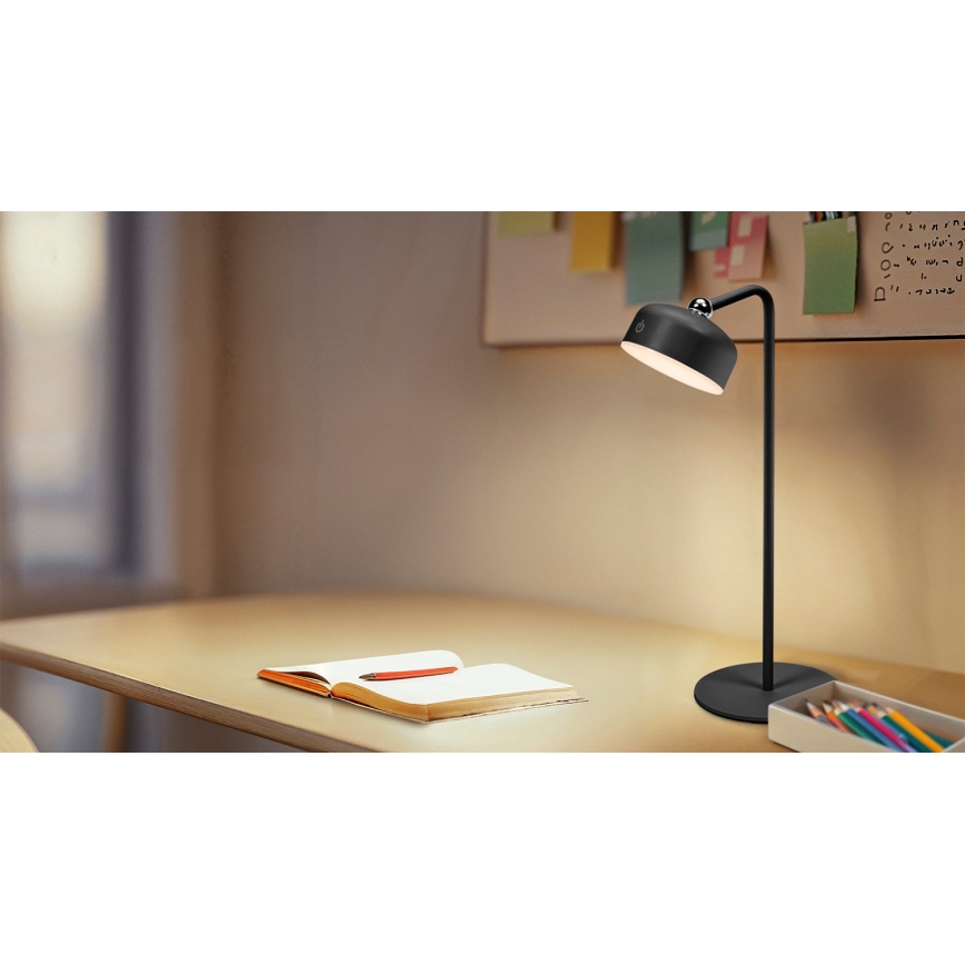 Osram - dimbare oplaadbare LED-bureaulamp 3-in-1 DECOR HELPER LED/1,8W/5V zwart