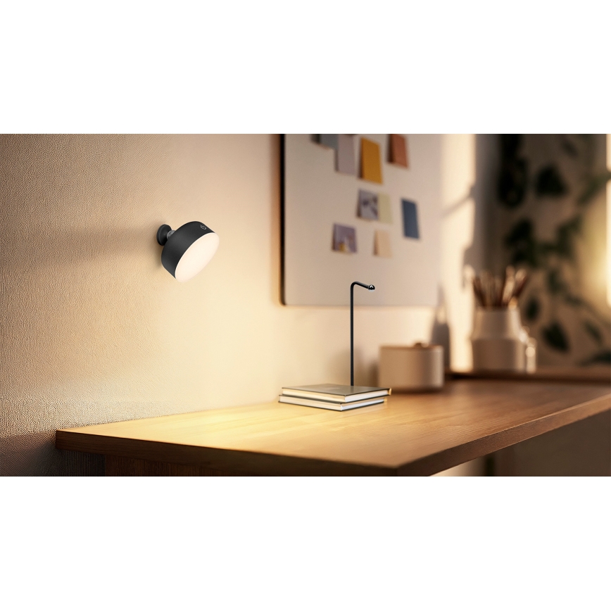 Osram - dimbare oplaadbare LED-bureaulamp 3-in-1 DECOR HELPER LED/1,8W/5V zwart