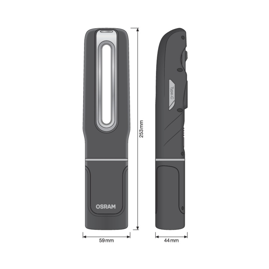 Osram - dimbare oplaadbare LED-zaklamp LEDINSPECT MAX500 LED/16W/3,7V IP65