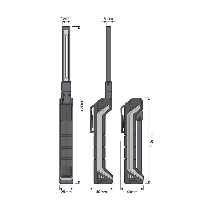 Osram - LED dimbare oplaadbare zaklamp LEDINSPECT POCKET200 LED/2W/3,7V IP54