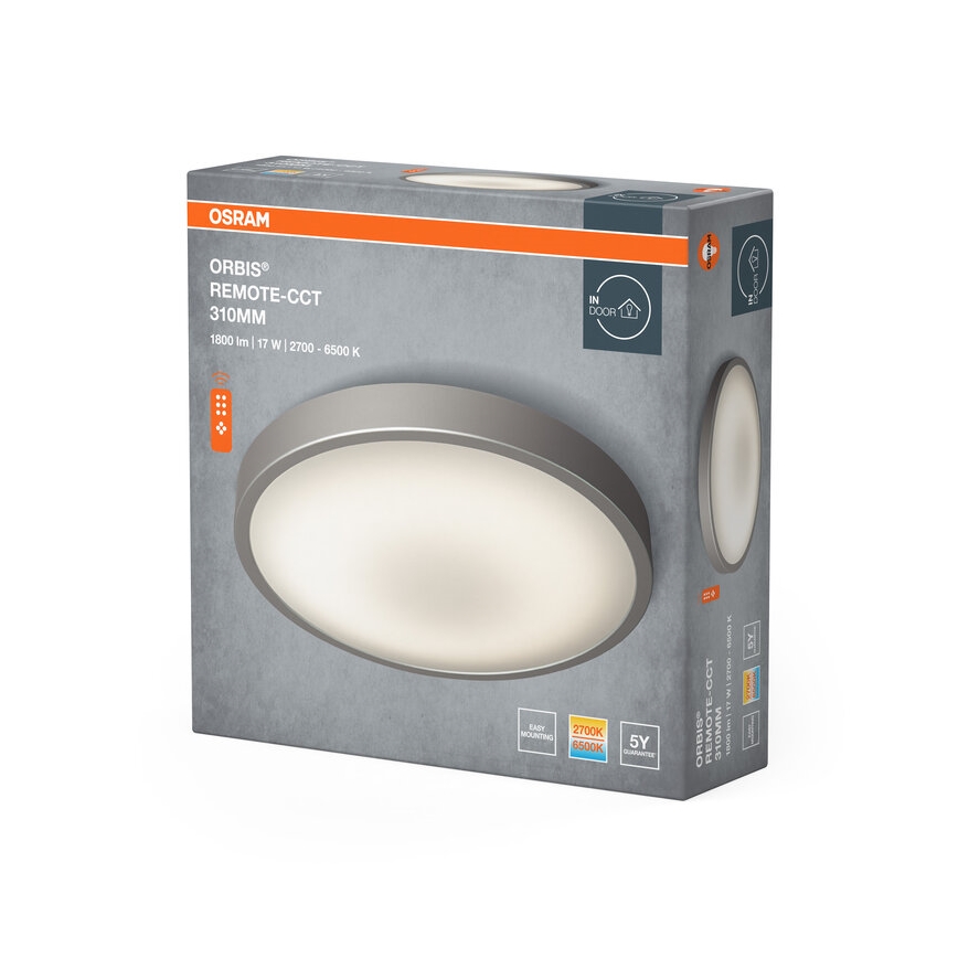 Osram - Dimbare LED-plafondlamp ORBIS LED/17W/230V 2700-6500 K Ø 31 cm + afstandsbediening