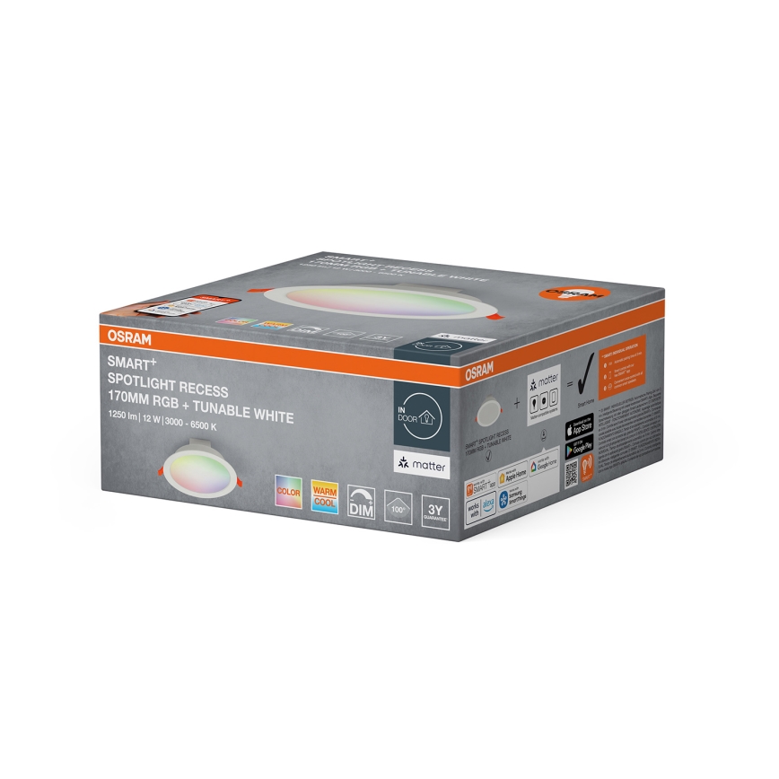 Osram - LED RGB dimbare inbouwspot SMART+ DOWNLIGHT LED/12W/230V 3000-6500K Wi-Fi