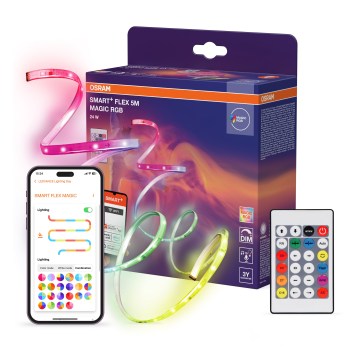Osram - dimbare RGB LED-strip SMART+ MAGIC FLEX 5m LED/24W/230V Wi-Fi + afstandsbediening