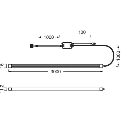 Osram - SMART+ MAGIC dimbare RGB-LED buitenstrip 3m LED/15W/230V IP44 Wi‑Fi + afstandsbediening