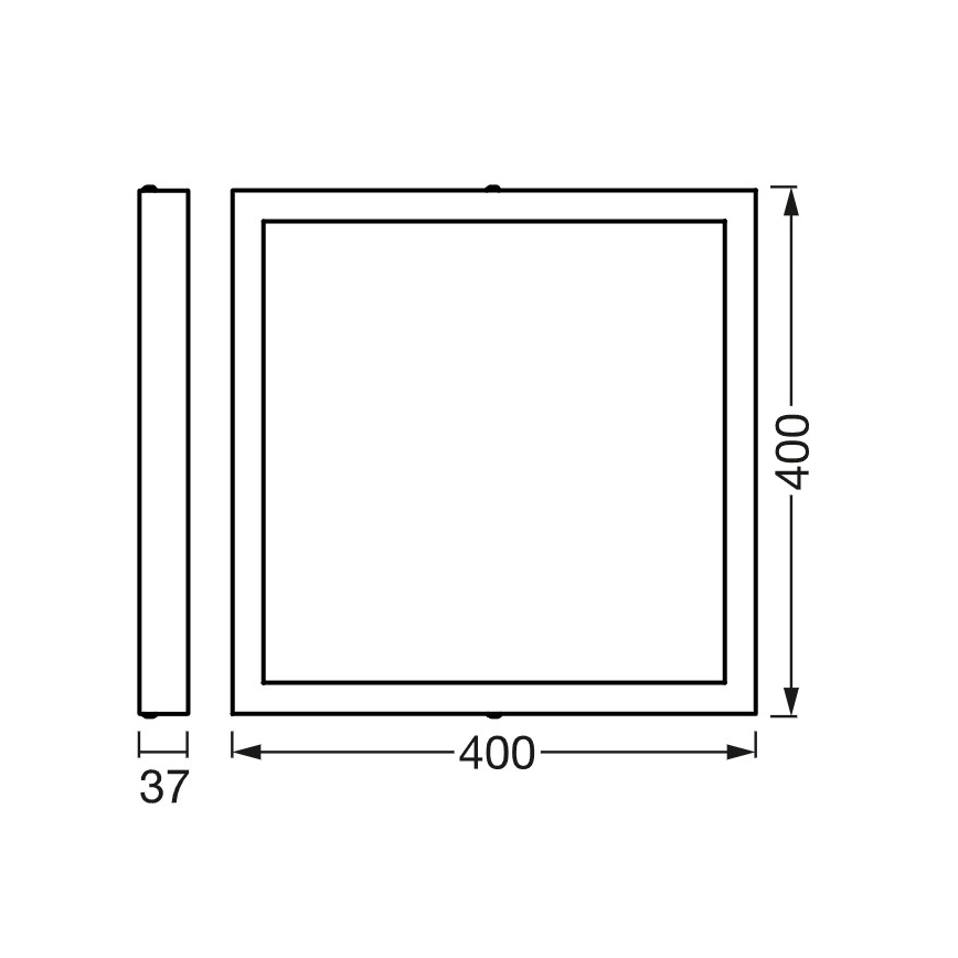 Osram - LED-dimbare plafondarmatuur SMART+ DOWNLIGHT LED/22W/230V 40x40 cm 3000-6500K Wi-Fi