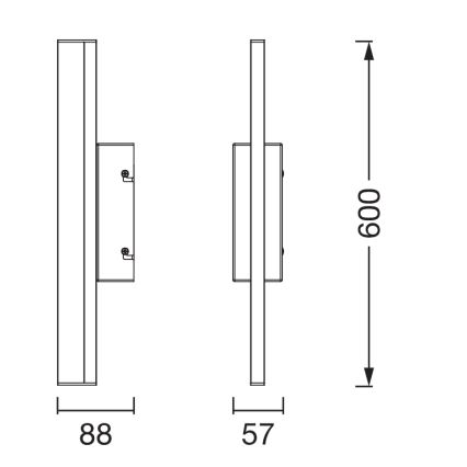 Osram - Éclairage LED dimmable pour miroir de salle de bains ORBIS MIRROR LED/10W/230V 3000/4000K 60 cm IP44 noir