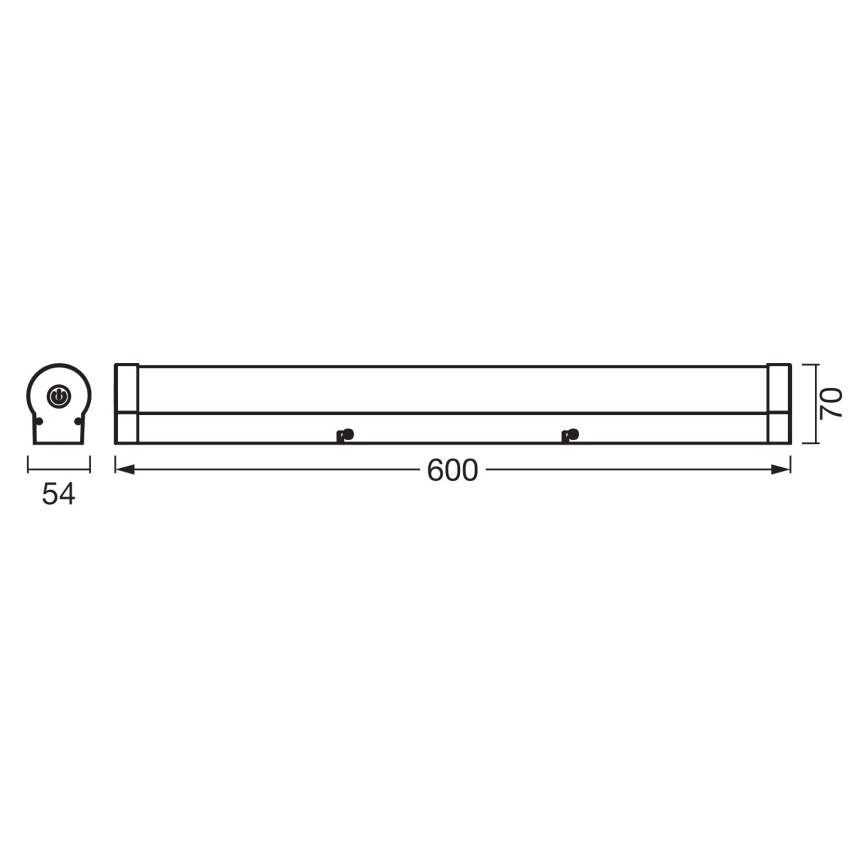 Osram - Éclairage miroir LED dimmable ORBIS TUBE LED/12W/230V 60 cm IP44 chrome brillant