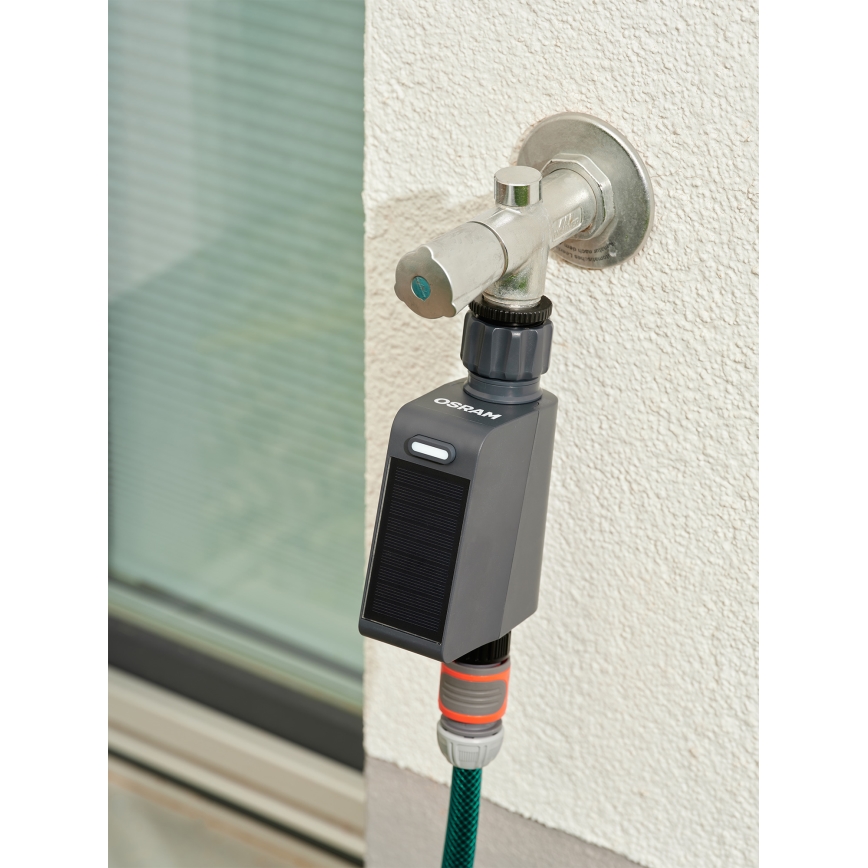 Osram - Électrovanne d'arrosage avec panneau solaire SMART+ IP55 Wi-Fi