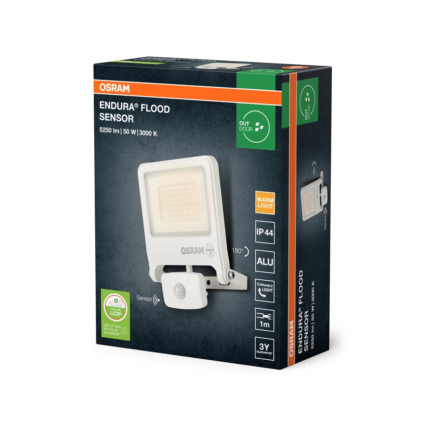Osram - ENDURA LED-schijnwerper met bewegingssensor 50W/230V 3000K IP44