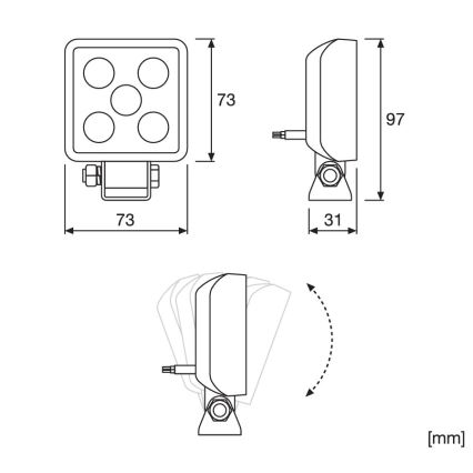 Osram - Lot de 2 projecteurs LED pour automobile LEDRIVING WL VX70-WD LED/8W/12/24V 6000K IP67