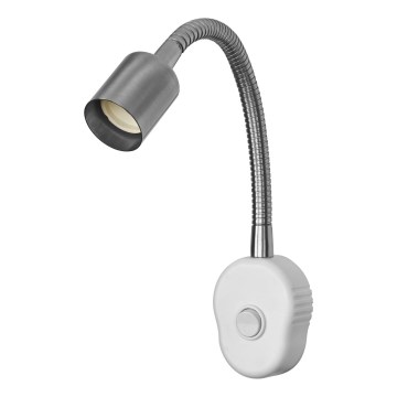 Osram - Flexibele wandlamp PLUG TUBE FLEX 1xGU10/5W/230V mat chroom/wit