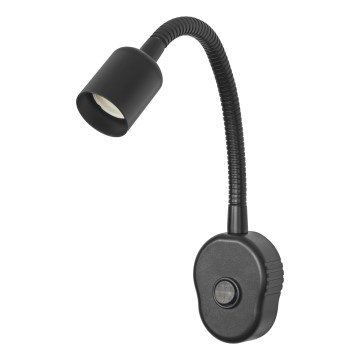 Osram - Flexibele wandlamp PLUG TUBE FLEX 1xGU10/5W/230V zwart