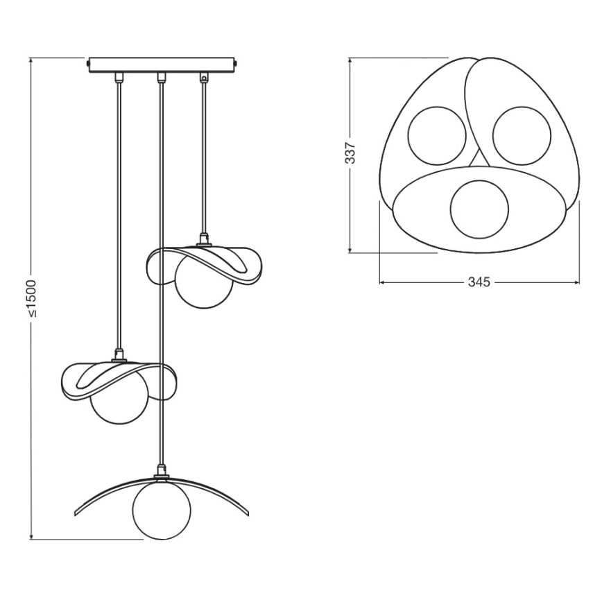 Osram - Hanglamp aan kabel DECOR PEARL 3xG9/5W/230V beige