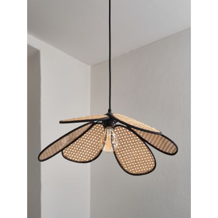 Osram - Hanglamp aan snoer DECOR RATTAN 1xE27/15W/230V Ø 58 cm beige/zwart
