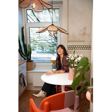 Osram - Hanglamp aan snoer DECOR RATTAN 1xE27/15W/230V Ø 58 cm beige/zwart