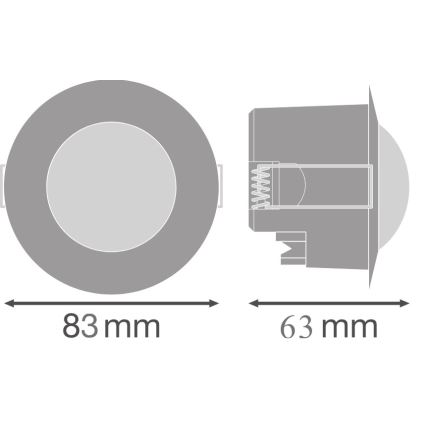 Osram - Inbouw bewegingssensor 360° FLUSH 230V wit