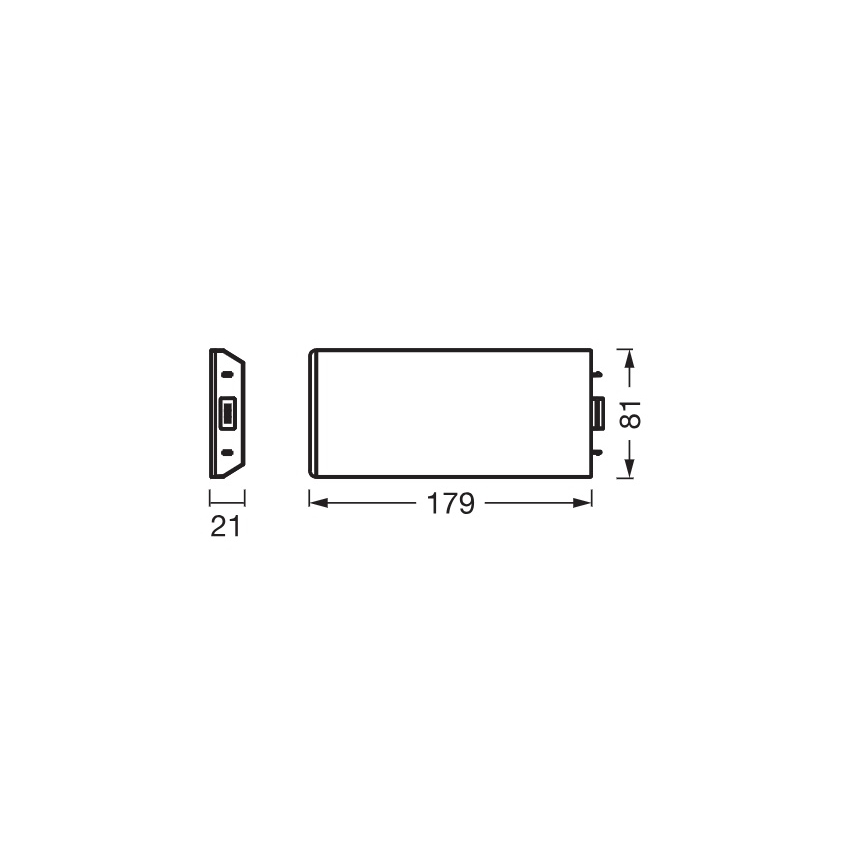 Osram - Kit d'extension pour luminaire LED sous-meuble UNDERCABINET LED/3,85W/36V 3000K 8,1x17,9 cm noir