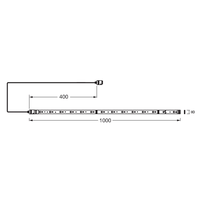 Osram - Kit d'extension pour ruban LED dimmable RGB+TW SMART+ FLEX 1 m LED/3,4 W/24 V 2700-6500 K Wi-Fi