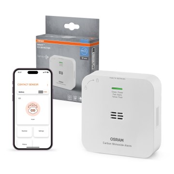 Osram - Koolmonoxidemelder SMART+ 2xAA Wi-Fi