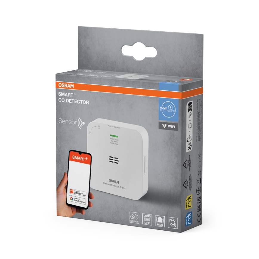 Osram - Koolmonoxidemelder SMART+ 2xAA Wi-Fi