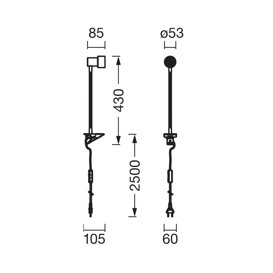 Osram - Lamp met klem CLIP STEP FLEX 1xGU10/5W/230V wit