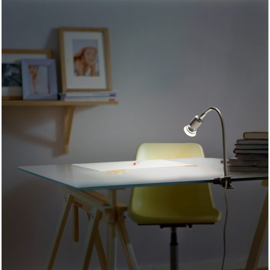 Osram - Lamp met klem CLIP TUBE FLEX 1xGU10/5W/230V mat chroom