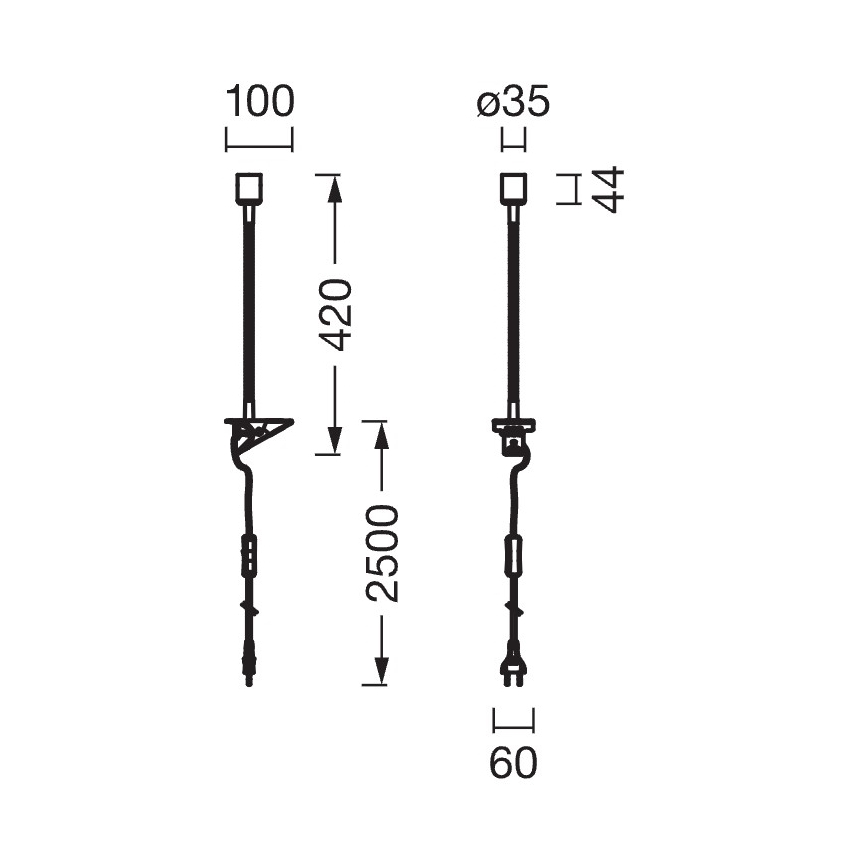 Osram - Lamp met klem CLIP TUBE FLEX 1xGU10/5W/230V mat chroom